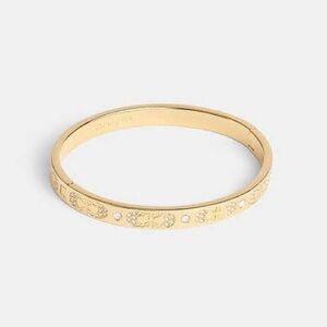 gold monogram gold clasp bangle